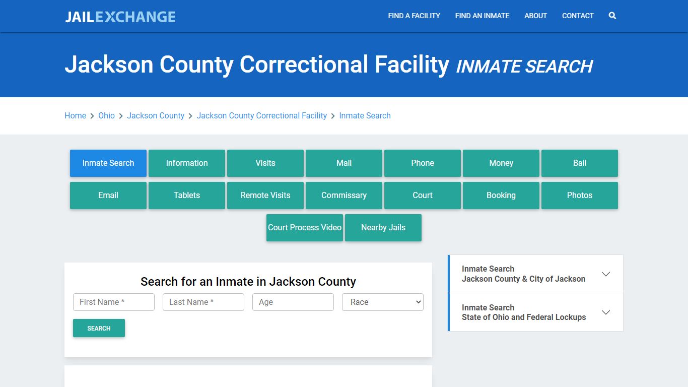 Jackson County Correctional Facility Inmate Search - Jail Exchange