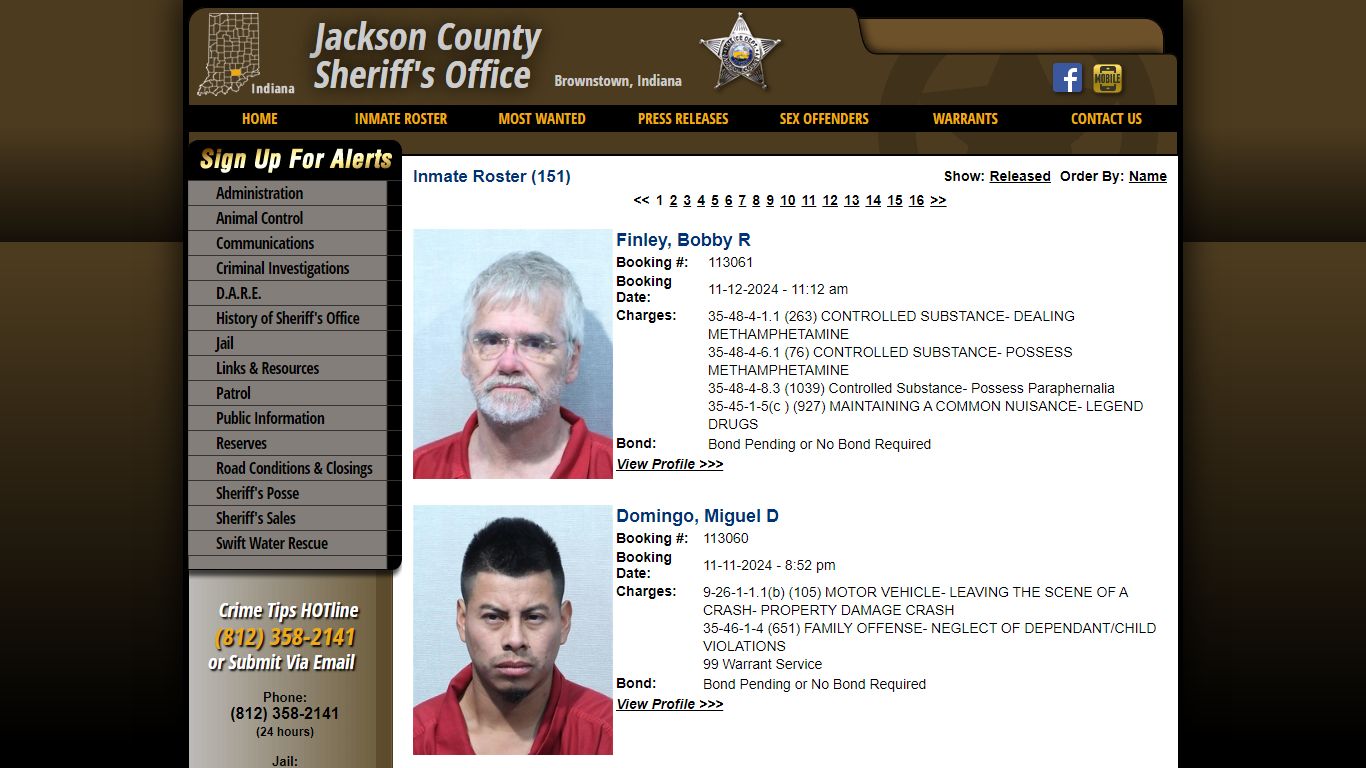 Inmate Roster - Current Inmates Booking Date Descending - Jackson ...